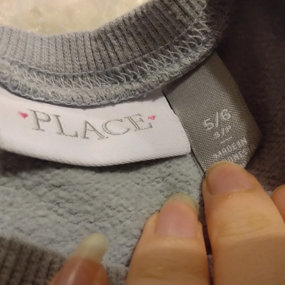 Children's Place girls size small front knot blue sweater - Picture 3 of 3